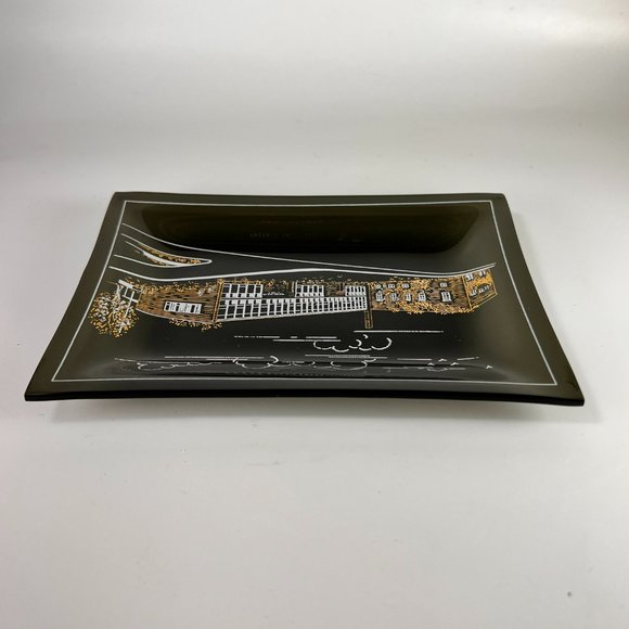 Vtg Newton Manufacturing Company Tempered Glass Tip Trinket Dish Catch All - Picture 6 of 10